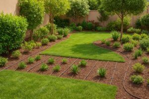 نظام ري بالتنقيط في حديقة بحولي