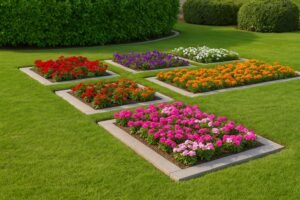 أحواض زهور موسمية منسقة