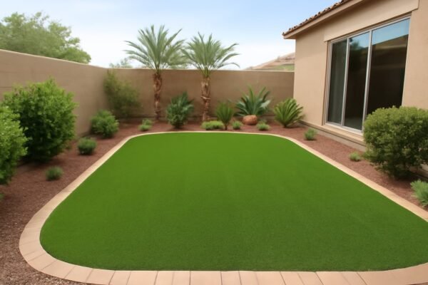 حديقة منزلية بثيل صناعي طبيعي في الكويت