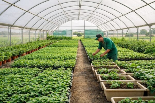 ارقام مشاتل بالكويت داخل دفيئة لإنتاج شتلات صحية