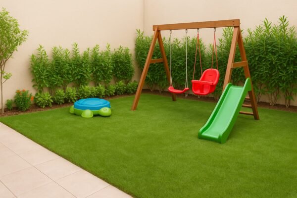 ركن لعب أطفال في حديقة منزلية بالدسمة