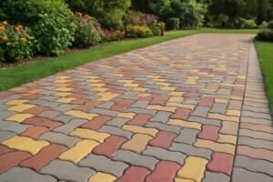 بلاط متداخل في حديقة بالكويت