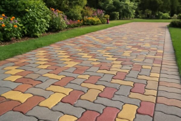 بلاط متداخل في حديقة بالكويت