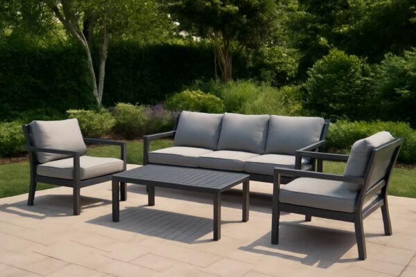 جلسات حدائق خارجية بأثاث معدني متين