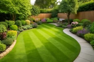 حديقة منزلية منسقة وجميلة