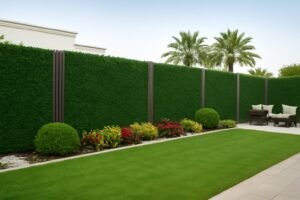 سياج تركي يحيط بحديقة جميلة بالكويت