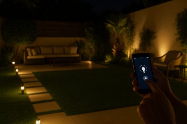 حديقة ليلية مضاءة في المسايل