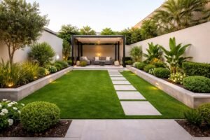 حديقة منزل بتقسيم طبقي في جابر الأحمد