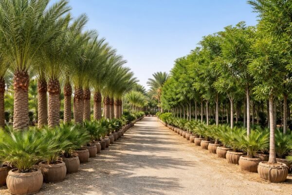 توريد نخيل وأشجار جاهزة في مشتل بالكويت