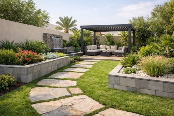 تنسيق حديقة منزلية عصرية في تيماء الكويت