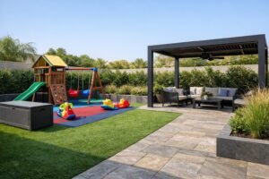 حديقة بنيدر مع ركن أطفال وأرضية مطاط آمنة